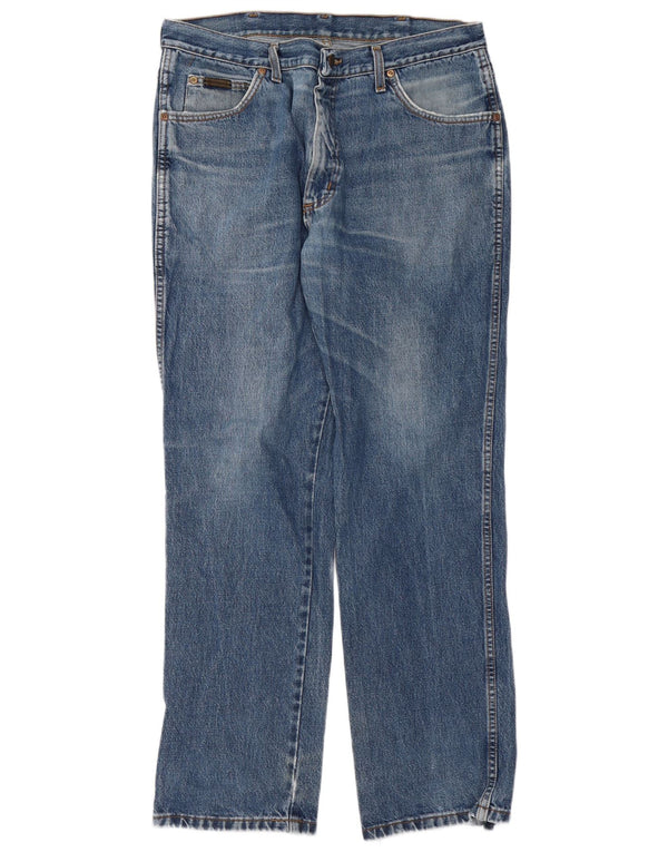 Wrangler Herren Texas Straight Jeans W36 L32 Blaue Baumwolle