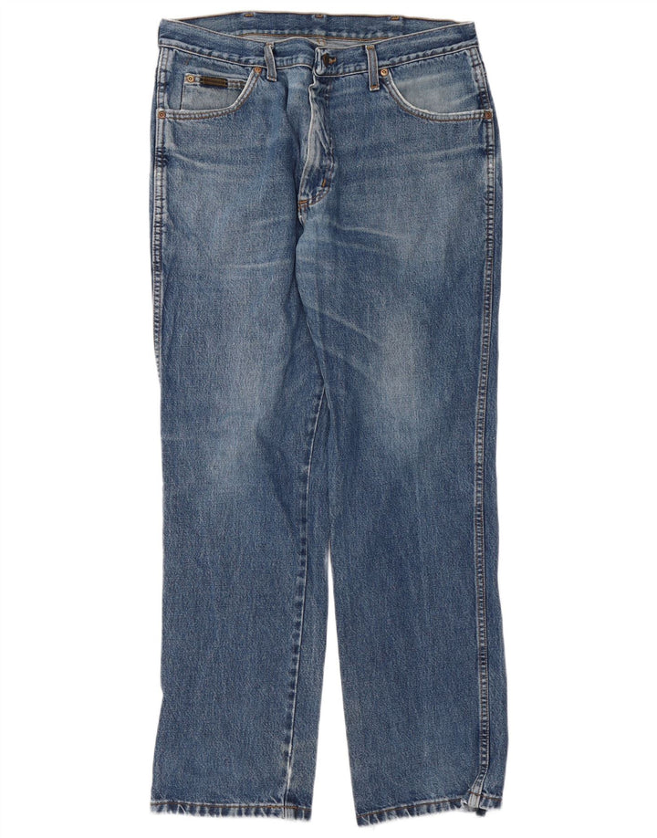 Wrangler Herren Texas Straight Jeans W36 L32 Blaue Baumwolle