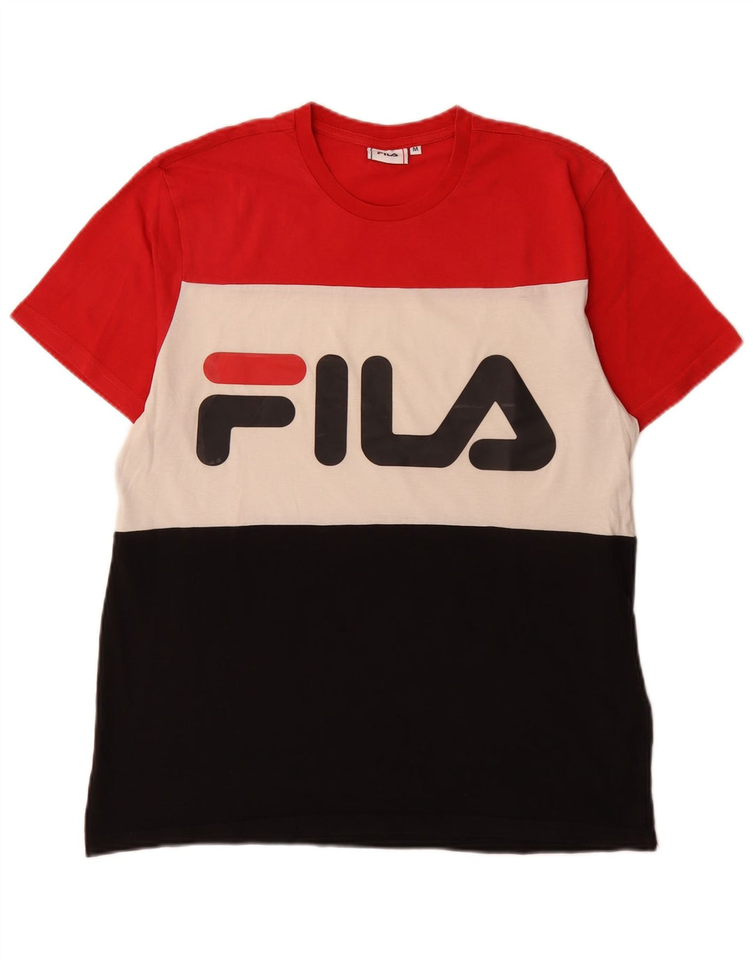 Fila Herren-T-Shirt mit Grafik, mittelgroß, mehrfarbig, Colourblock-Baumwolle