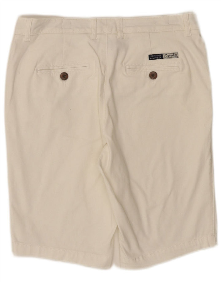 Superdry Damen Regular Chino Shorts UK 10 Small W30 Weiß
