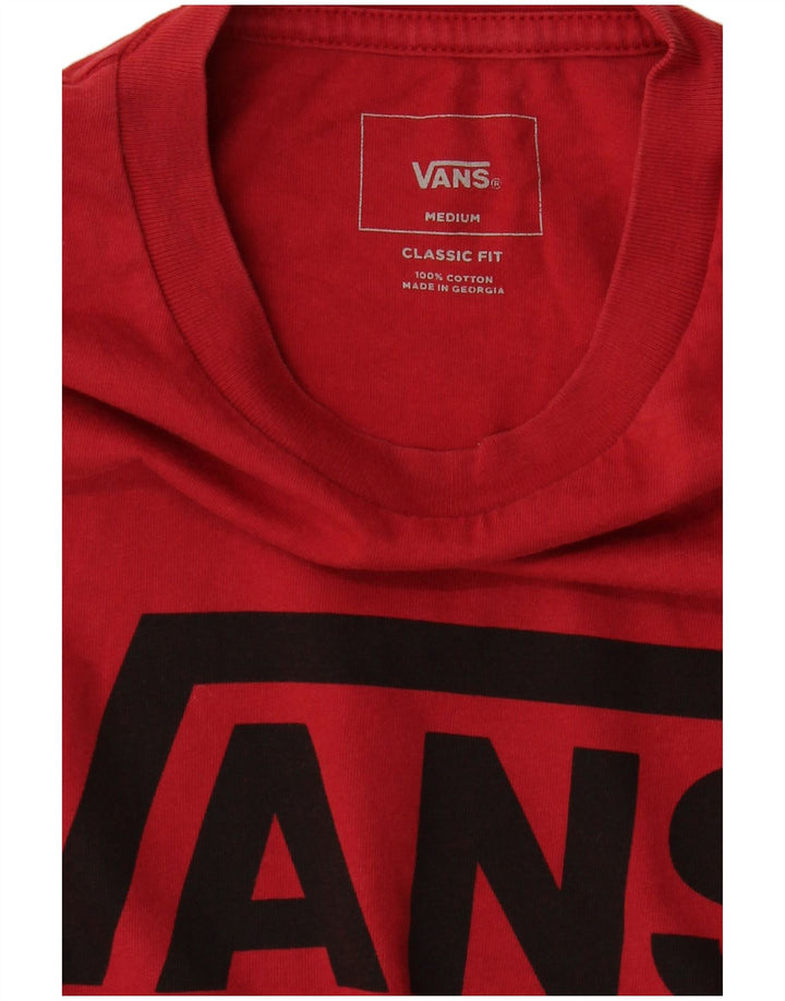 Vans Herren-T-Shirt mit klassischer Passform, mittelrote Baumwolle