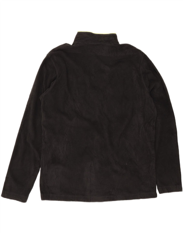 FILA Herren-Fleecepullover mit Reißverschluss, XL, Schwarz, Polyester