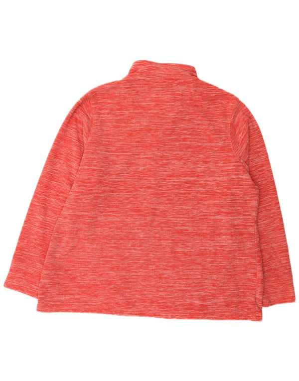Weird Fish Damen-Fleecepullover mit Reißverschluss, UK 22 3XL, rot geflecktes Polyester