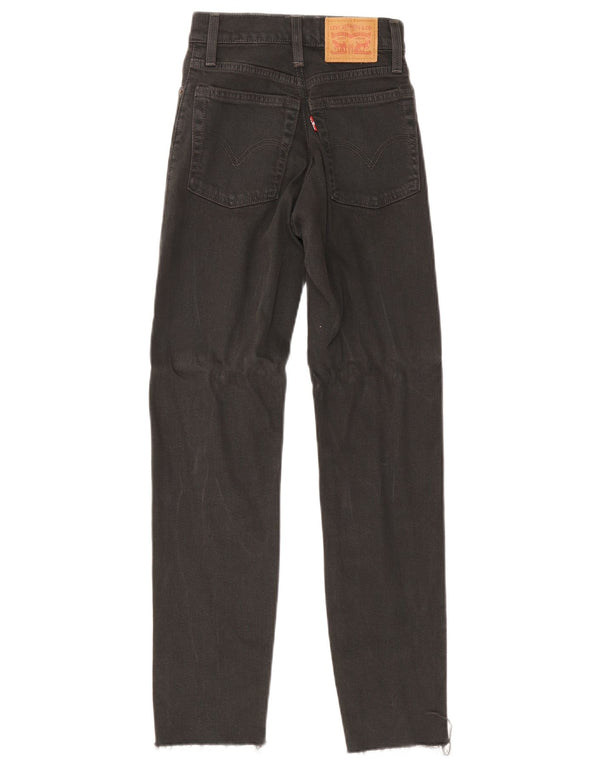 Levi's Damen Slim Jeans W24 L27 Schwarze Baumwolle