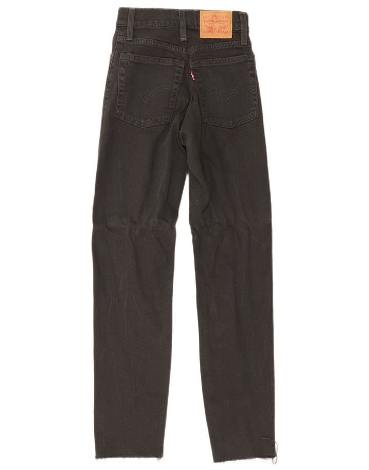 Levi's Damen Slim Jeans W24 L27 Schwarze Baumwolle
