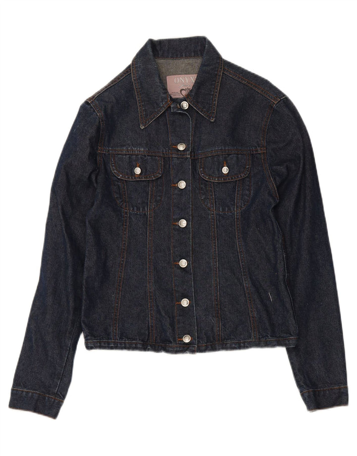 ONYX Girls Denim Jacket 12-13 Years Large Navy Blue Cotton