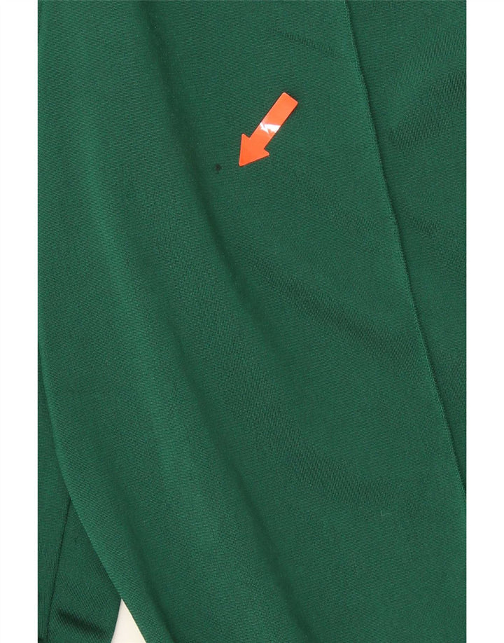 Adidas Damen-Trainingshose UK 14 Mittelgrünes Colourblock-Polyester