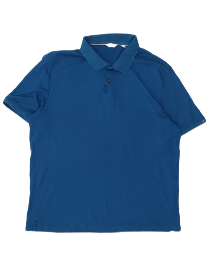Calvin Klein Herren-Poloshirt, große blaue Baumwolle