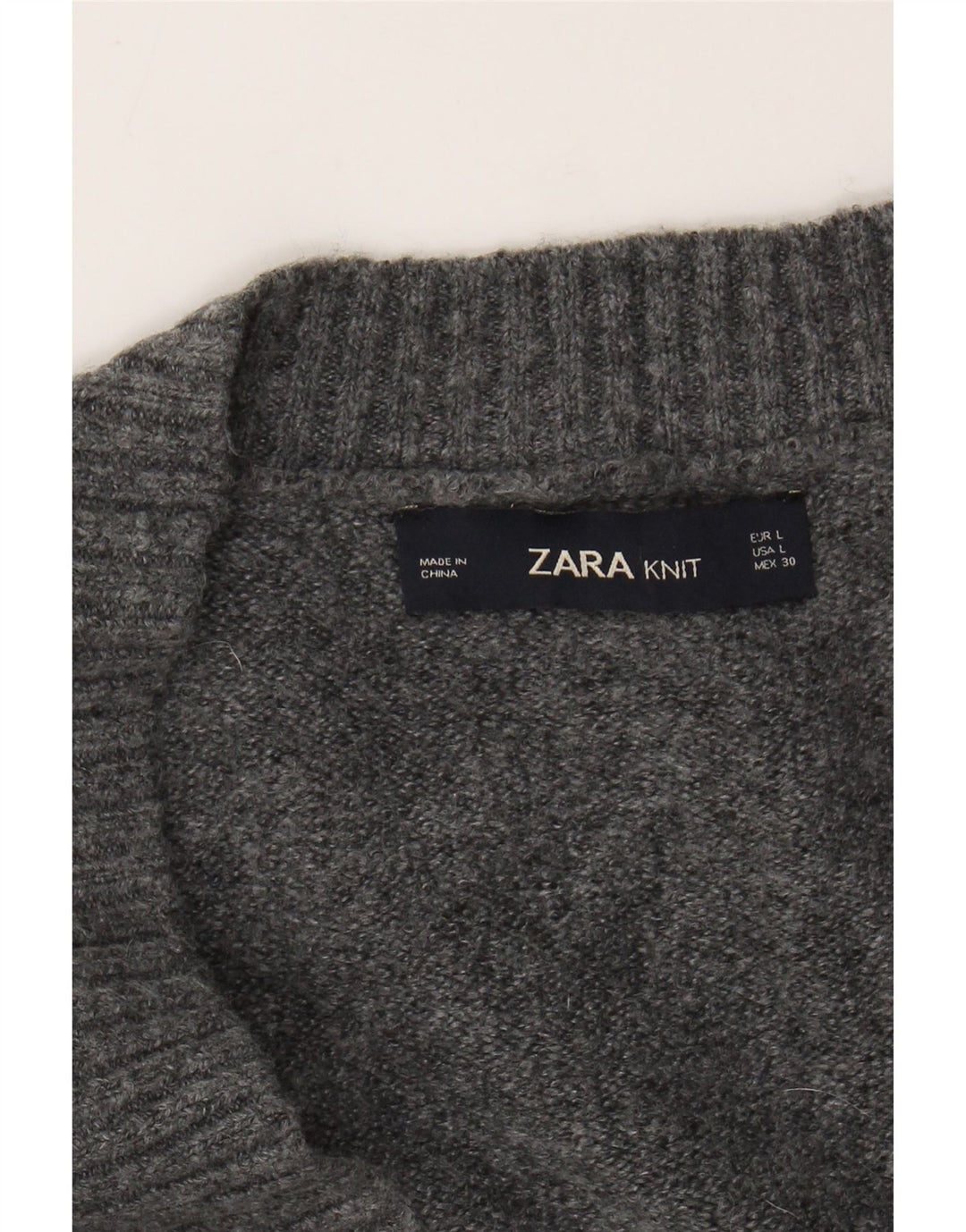 Zara Damen-Strickjacke in Übergröße, Gr. 40, Größe L, Grau