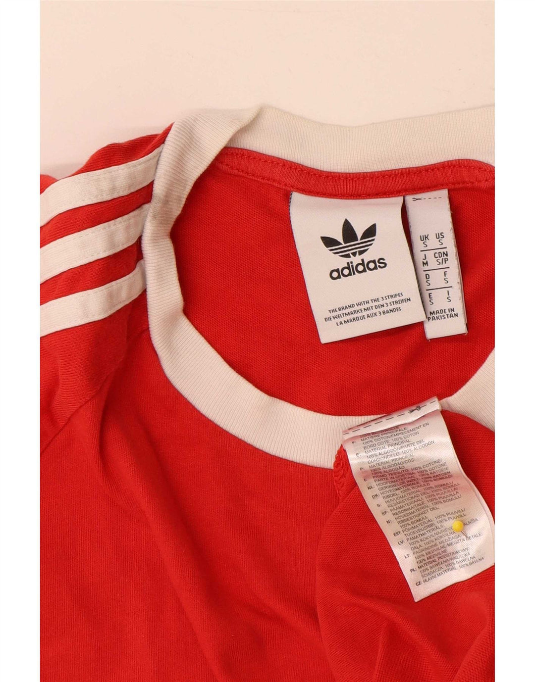 Adidas Herren T-Shirt Top Small Rot Baumwolle