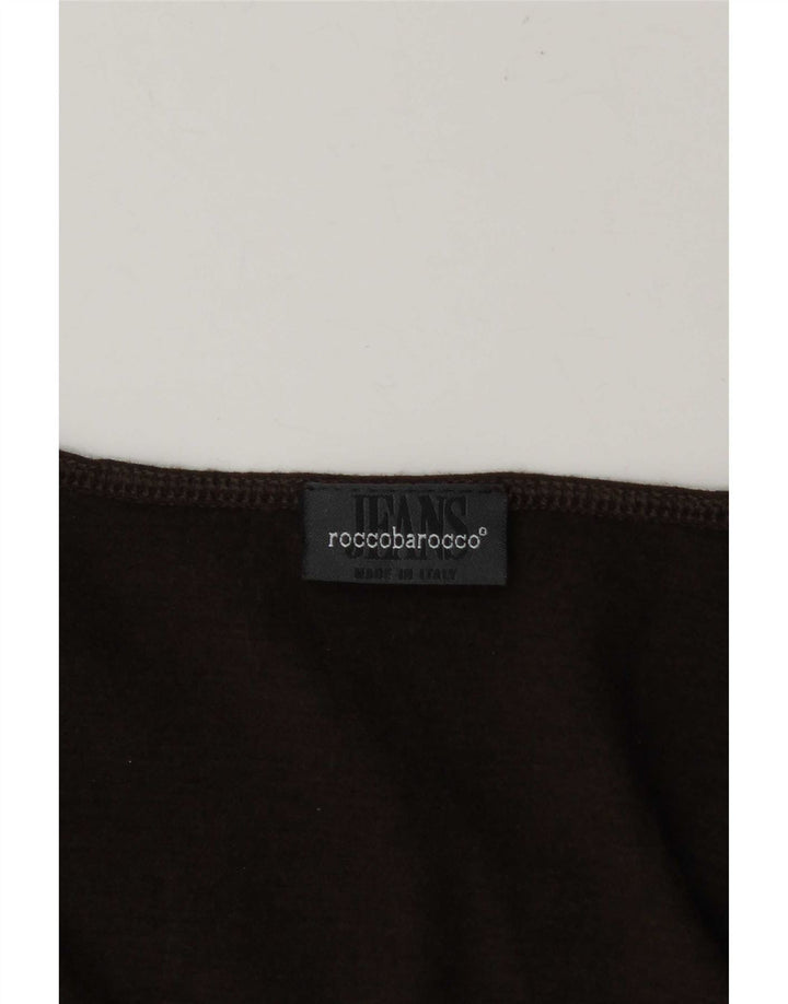 Roccobarocco Damen Graphic Top Langarm UK 12 Mittelbraun