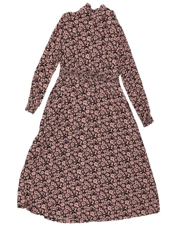 Boden Damen-Maxikleid mit langen Ärmeln, Gr. 18, XL, rosa geblümt