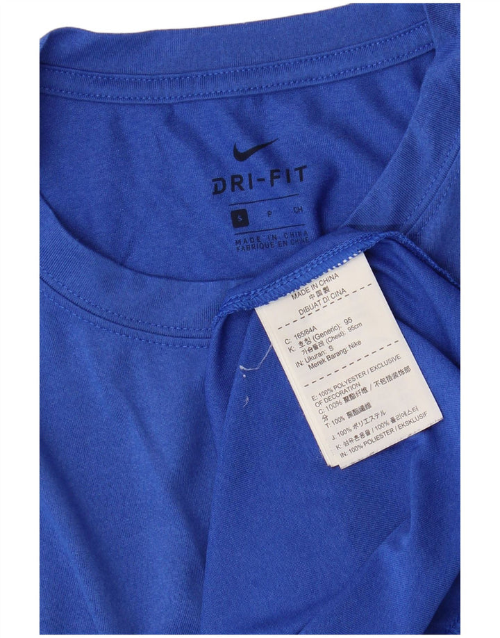 Nike Herren Dri Fit T-Shirt Top Small Blau Polyester