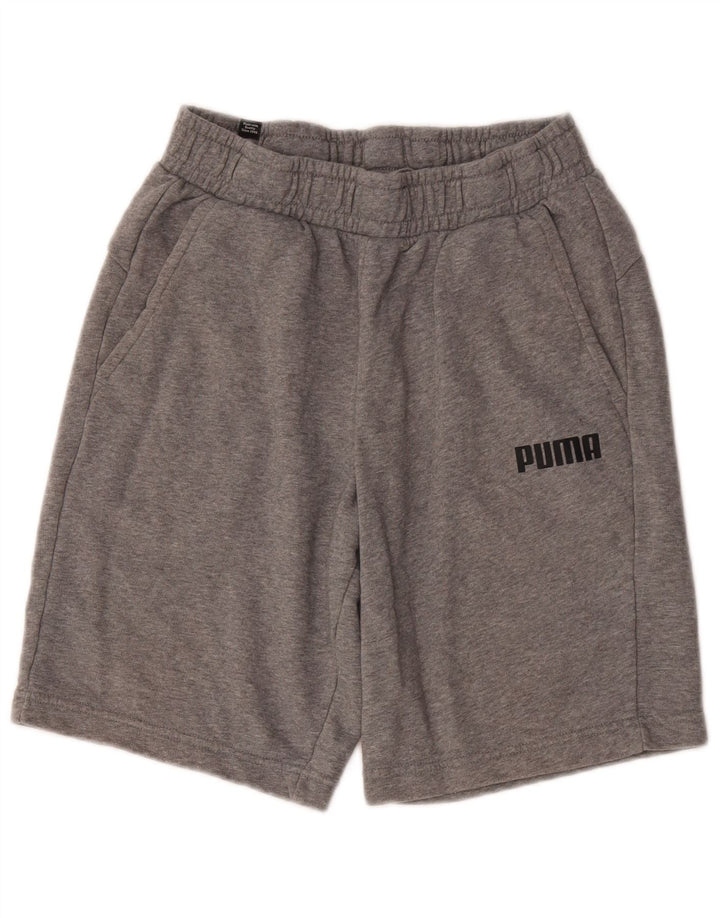 Puma Herren-Sportshorts aus mittelgrauer Baumwolle