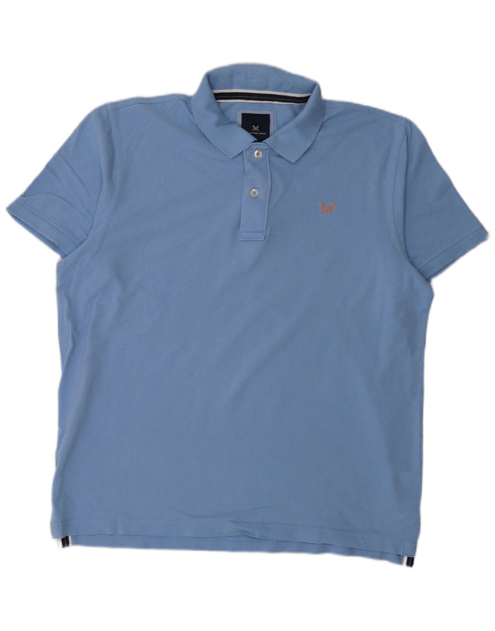 Crew Clothing Herren-Poloshirt, groß, blaue Baumwolle