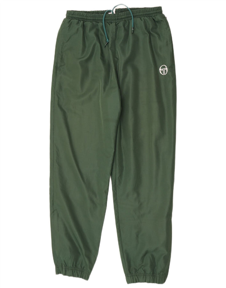 Sergio Tacchini Herren-Trainingshose, Jogginghose, Größe L, Grün, Polyester
