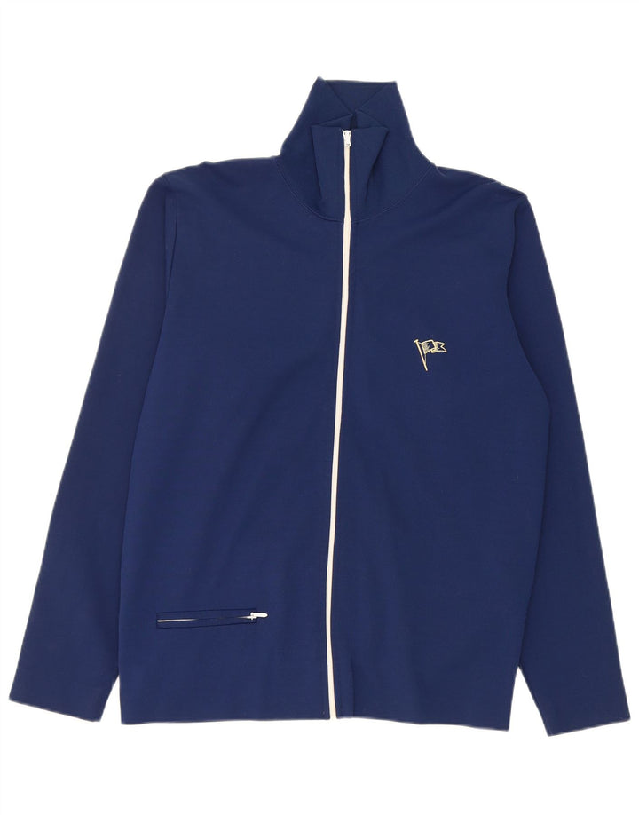 Vintage Herren Trainingsanzug Top Jacke Medium Marineblau