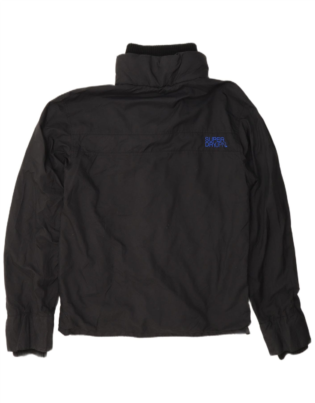 Superdry Damen Regenjacke UK 20 2XL Schwarzes Nylon