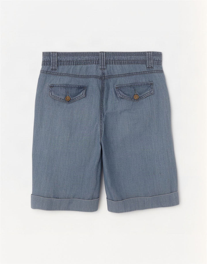 M&Co Damen Bermudashorts UK 14 Large W32 Blaue Baumwolle