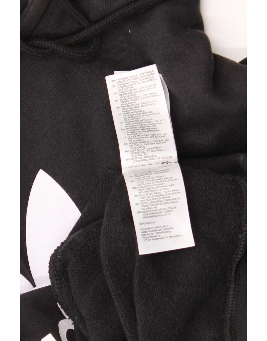 Adidas Herren Graphic Hoodie Pullover Mittelschwarze Baumwolle