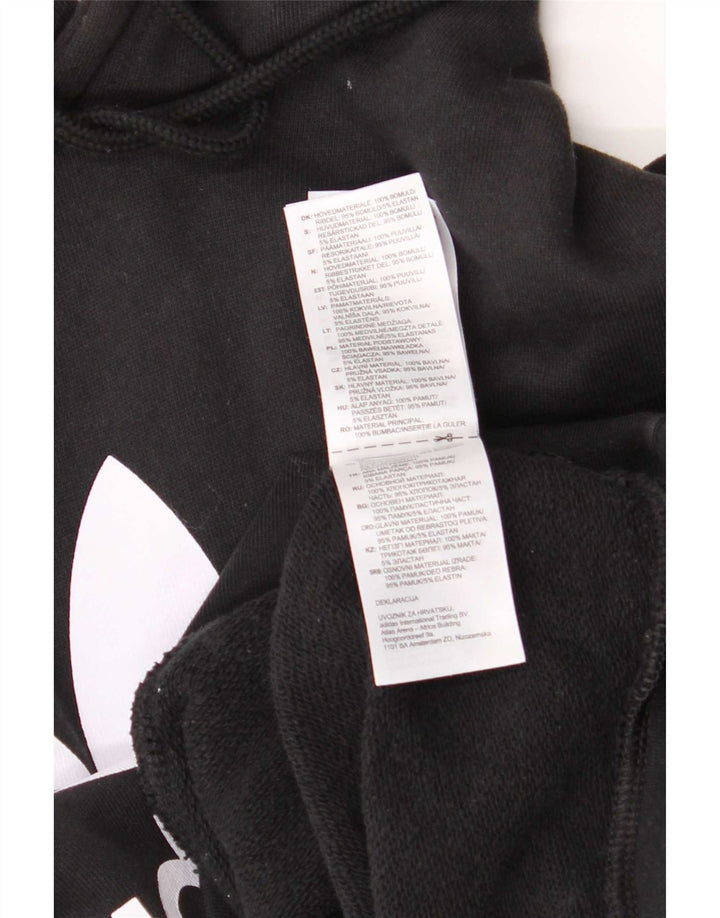 Adidas Herren Graphic Hoodie Pullover Mittelschwarze Baumwolle