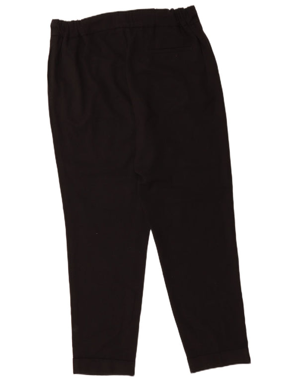 Marks & Spencer Damen Pegged Chino Hose UK 16 Large W34 L29 Schwarz