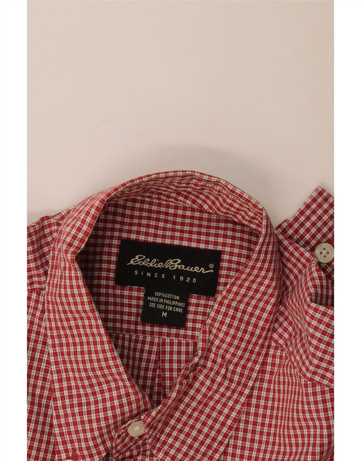 Eddie Bauer Herrenhemd Mittelrot kariert Baumwolle
