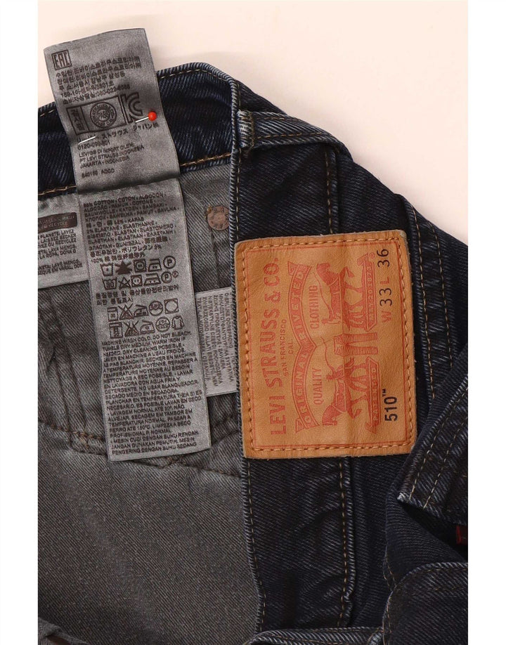 Levi's Herren 510 Denim Shorts W33 Mittelblaue Baumwolle