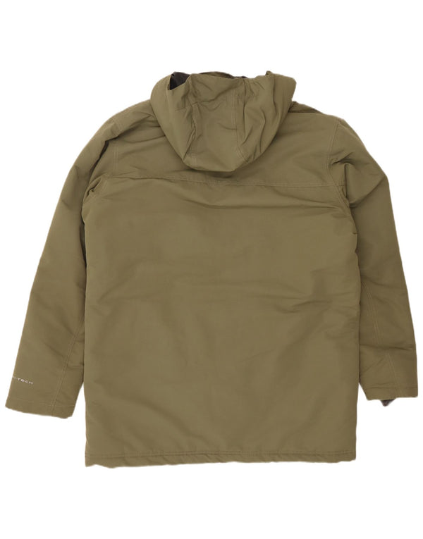 Columbia Herren-Windbreaker-Mantel mit Kapuze, UK 40, Größe L, Khaki, Polyester
