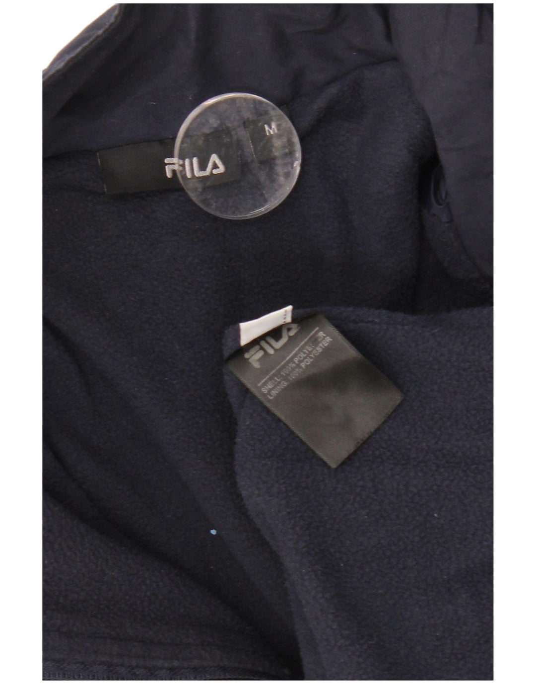 FILA Mens Pullover Tracksuit Top Jacket Medium Navy Blue Colourblock