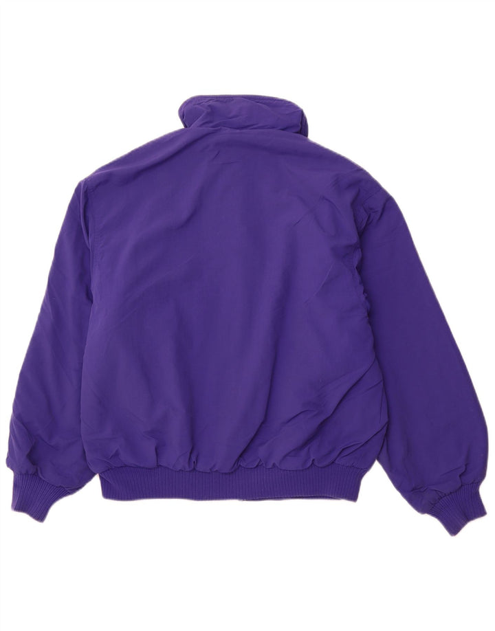 EDDIE BAUER Damen Bomberjacke UK 14 Medium Lila Nylon