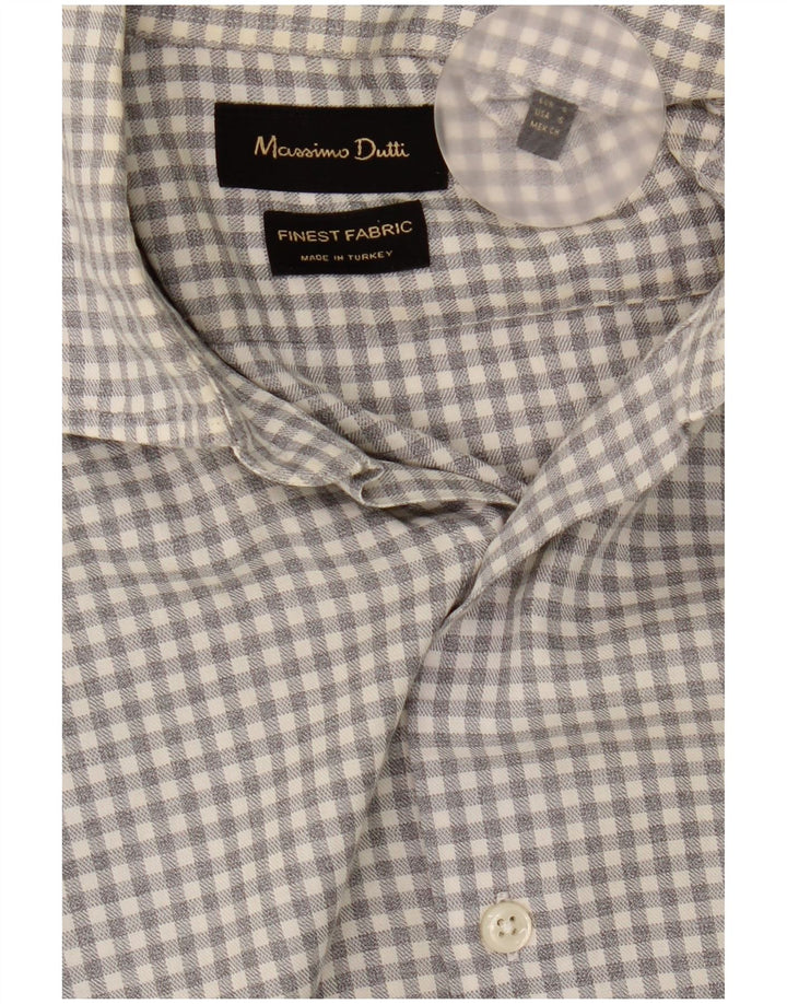 Massimo Dutti Herrenhemd Small Grey Gingham