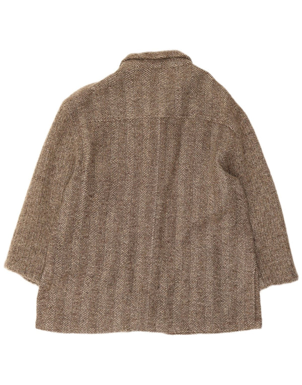 Classics Damen-Blazer mit 5 Knöpfen, Gr. 14, Größe L, Khaki, Fischgrätenmuster