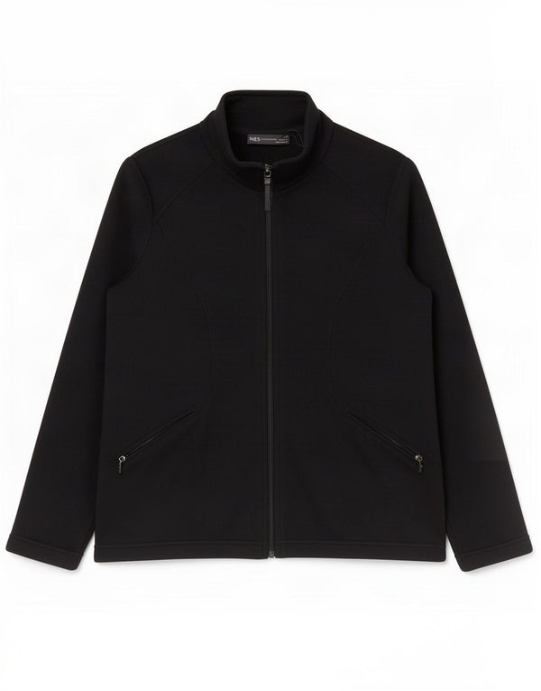 Marks & Spencer Damen Fleecejacke UK 14 Medium Schwarz Polyester