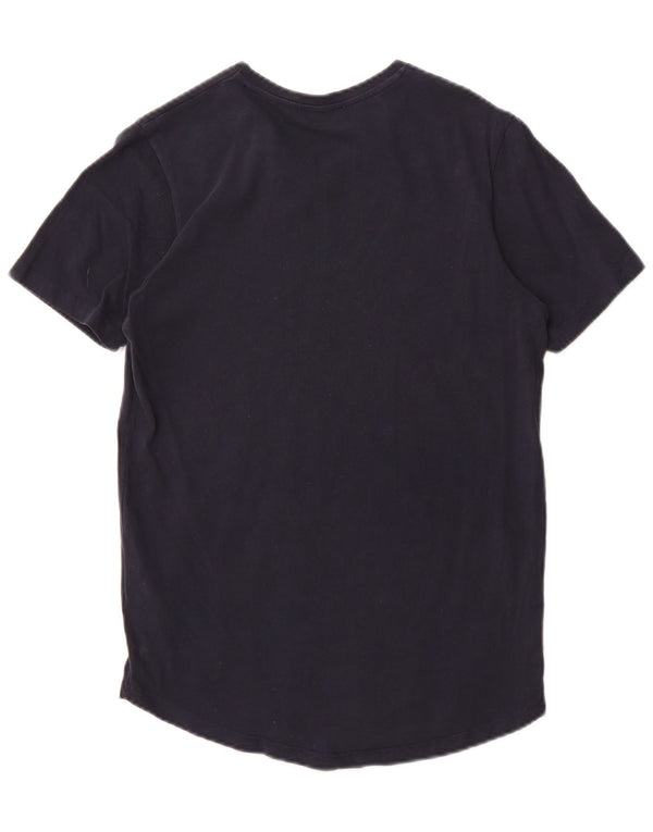 Jack & Jones Mens T-Shirt Top Small Navy Blue Cotton