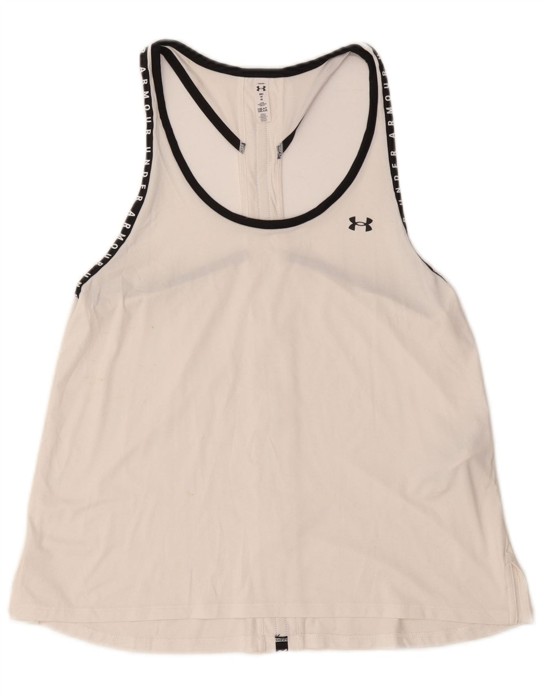 Under Armour Damen Heat Gear Grafik-Weste-Oberteil UK 12 Mittelweißes Polyester