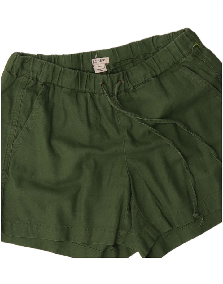 J. Crew Damen Chinoshorts 2XS W24 Grünes Leinen