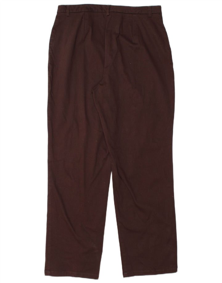 EDDIE BAUER Damen gerade Chinohose US 12 Large W32 L30 Braun