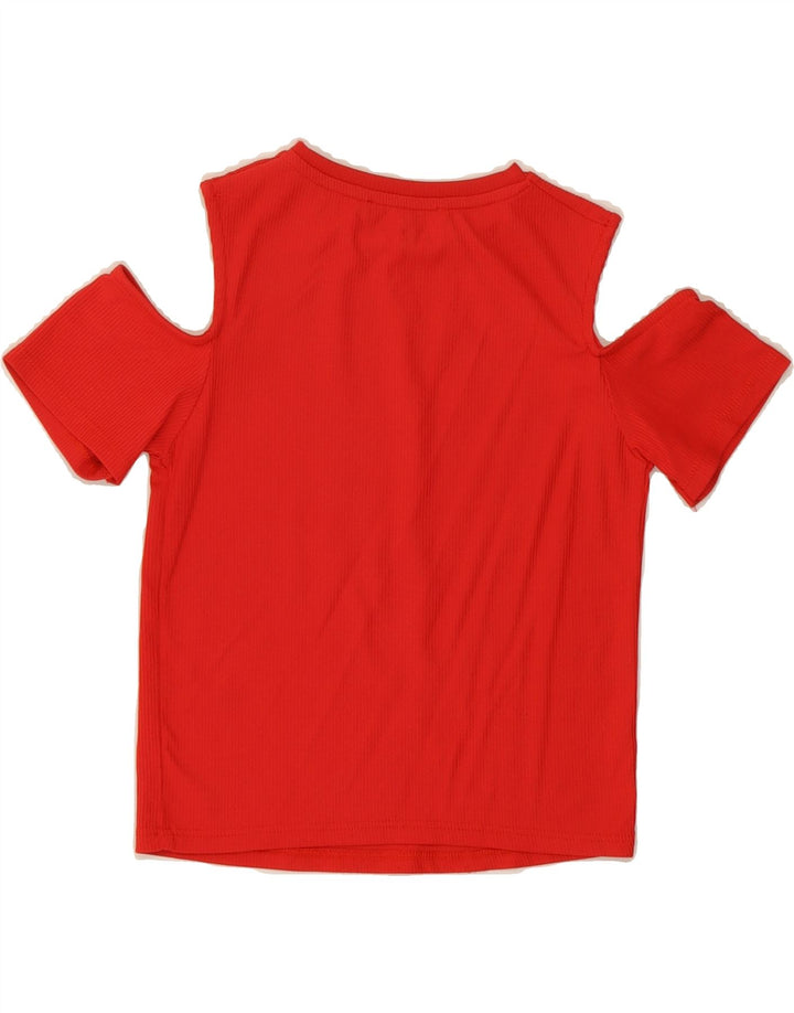 ZARA Womens Off Shoulder Top UK 8 Small Red Vintage Zara and Second-Hand Zara from Messina Hembry 