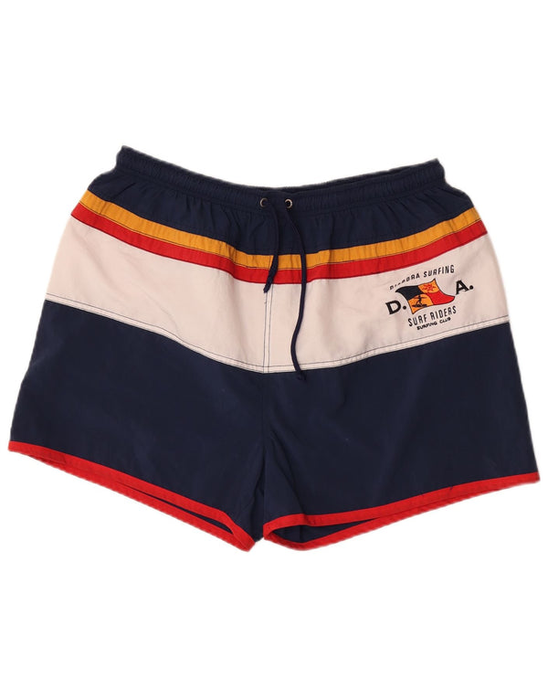 Diadora Herren-Badeshorts mit Grafik, 2XL, Marineblau, Colourblock-Polyamid