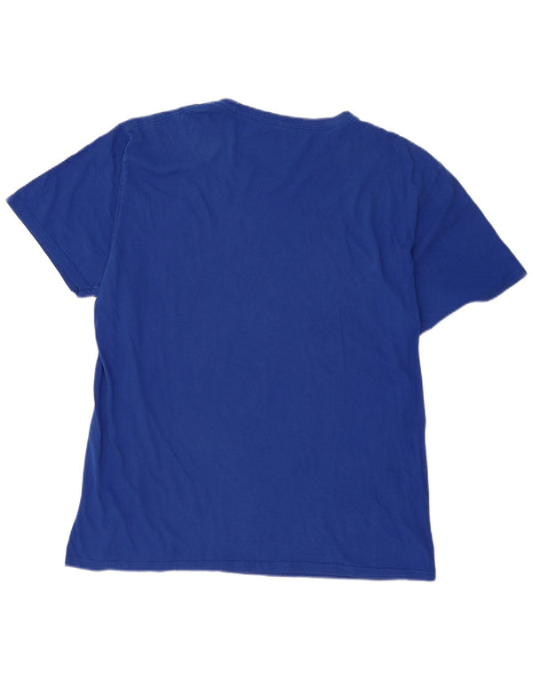 Adidas Herren Grafik T-Shirt Top XL Blau Baumwolle