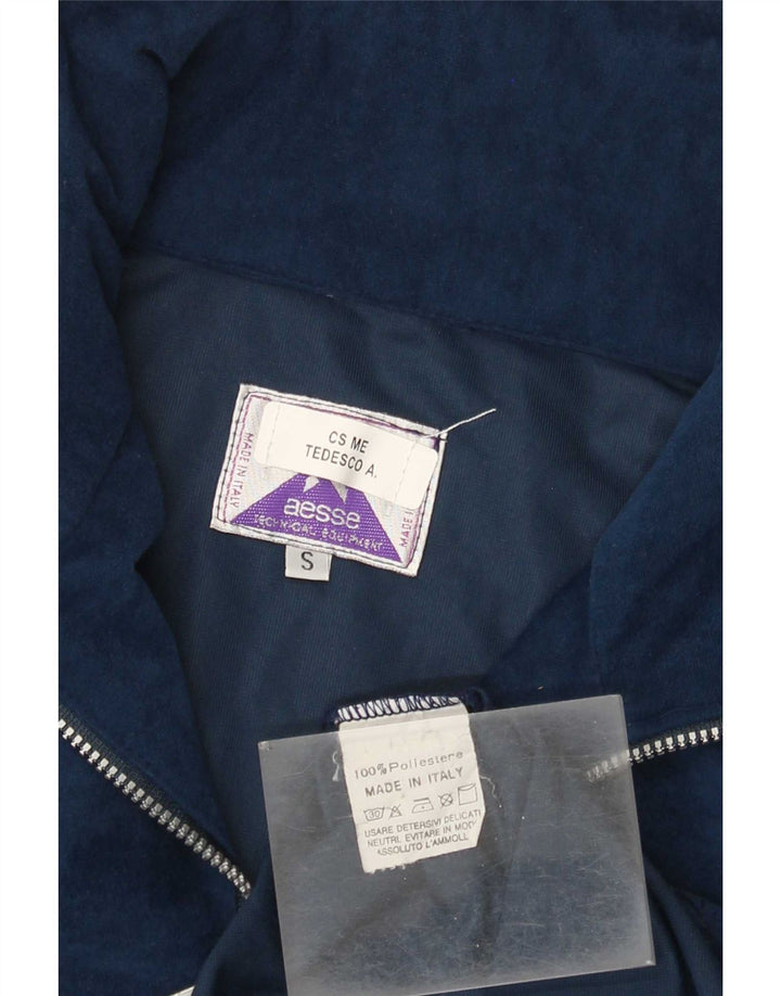 Aesse Pullover-Trainingsanzugoberteil für Herren mit lockerer Passform, Größe S, Marineblau, geometrisch
