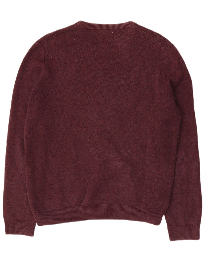 Farah Herren-Pullover mit Rundhalsausschnitt, mittlere kastanienbraune Baumwolle