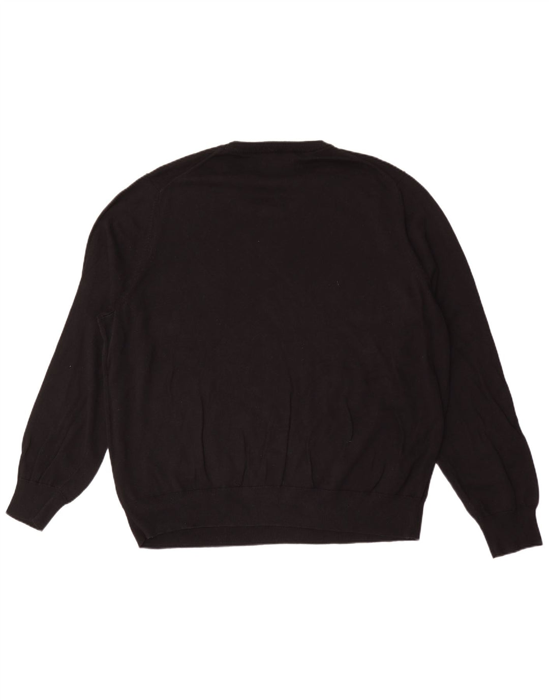 Marks & Spencer Herren-Pullover mit Rundhalsausschnitt, 3XL, schwarze Baumwolle