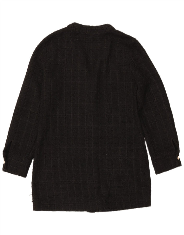 Zara Damen Longline Cardigan Pullover UK 14 Medium Schwarz