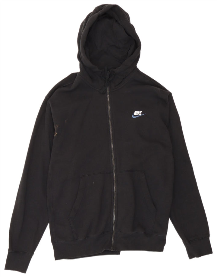 Nike Herren-Kapuzenpullover mit Reißverschluss, mittelschwarz, Baumwolle