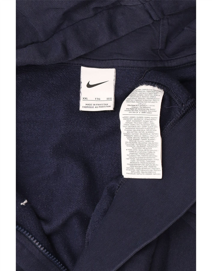 Nike Herren Zip Hoodie Pullover 2XL Marineblau Baumwolle