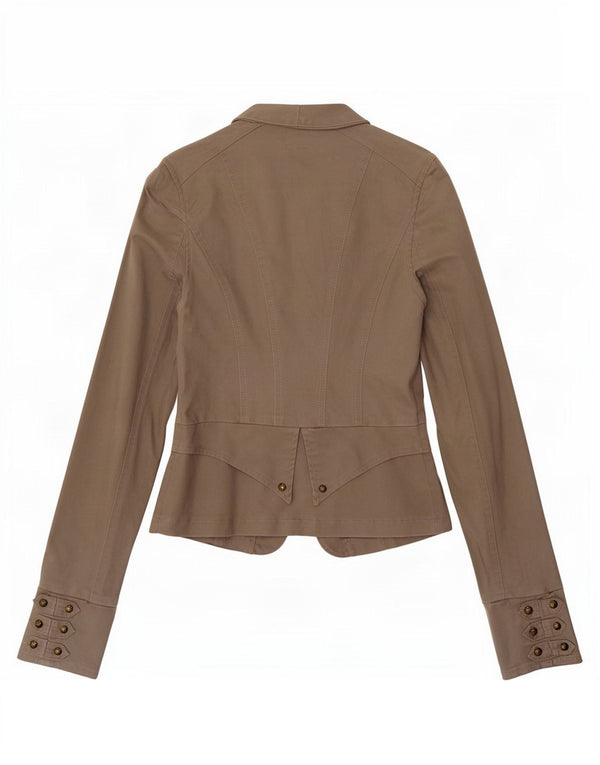Jane Norman Damen Blazer Jacke UK 6 XS Graue Baumwolle