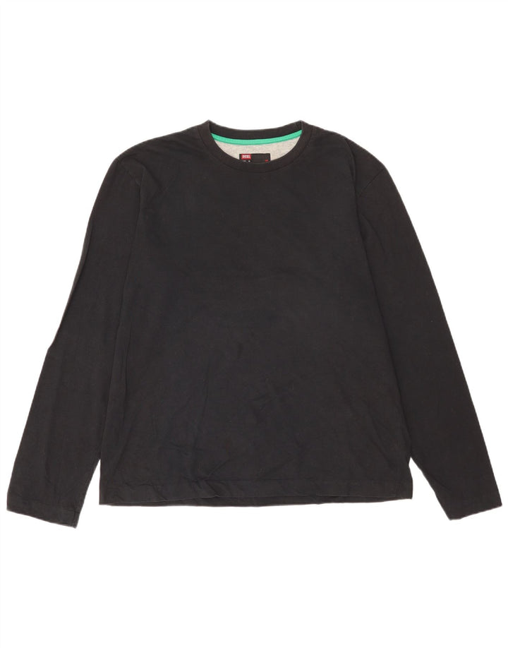 Diesel Herren Graphic Top Langarm XL Schwarz Baumwolle