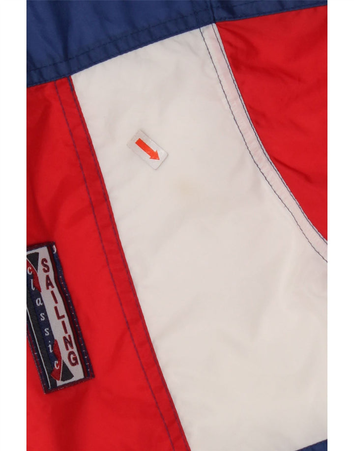 MARCEL CLAIR Herren-Regenjacke mit Kapuze, UK 40, Größe L, Blau, Farbblock